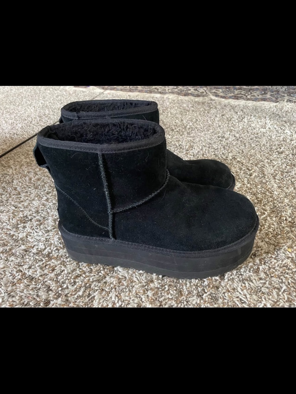 UGG Black Platform Boots